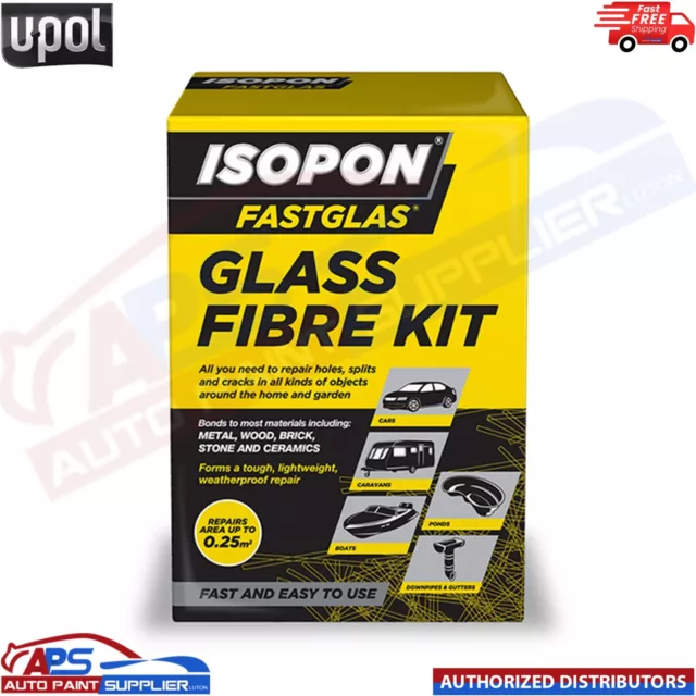 U-POL Isopon Fastglas Glass Fibre Kit 0.25m2 - FAST DELIVERY