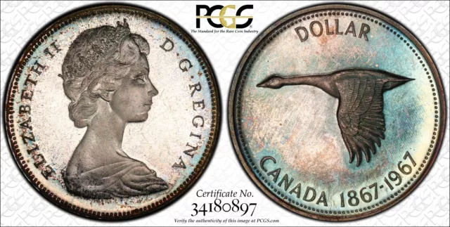 Canada Proof 1967 One Dollar $1 PCGS PR65 GEM UNC KM# 70 #2602