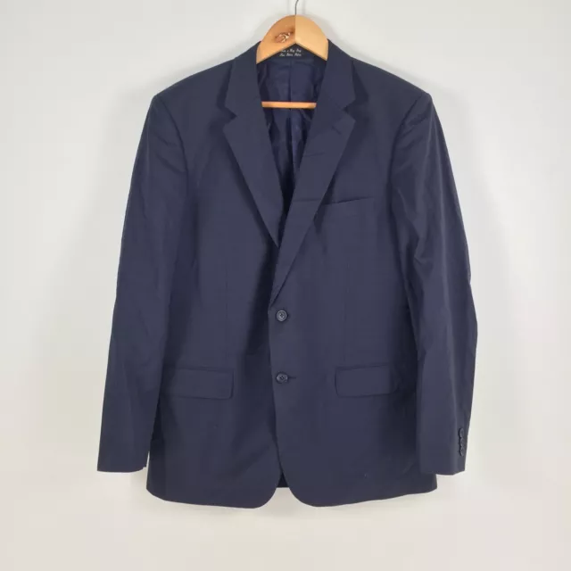 Durban mens suit jacket blazer size 40 aus M navy blue long sleeve wool040166