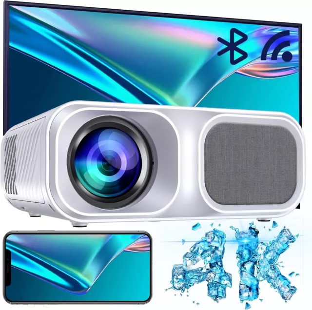 Beamer 4K, Full HD 9800 Lumen Beamer Native 1080P, 5G WiFi Bluetooth Beamer