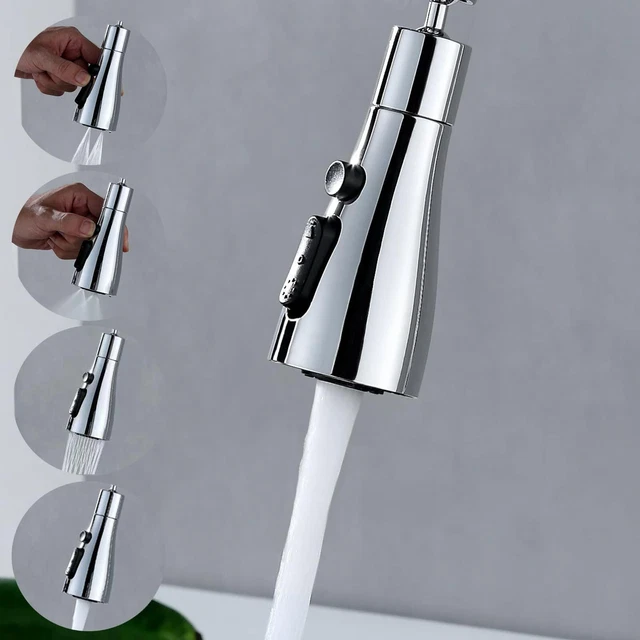 Aeratore Per Rubinetto Lavello Cucina Flessibile A 360°, Estensione In Abs Cromato Lucido 86962093 - Foto 6