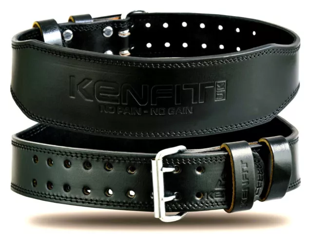 Weight Lifting Powerlifting Gym Training Fitness Leather Exercise Belt By KENFIT