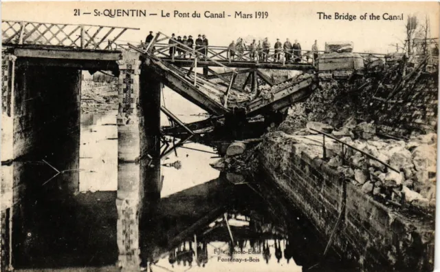 CPA Militaire, St-Quentin - Le Pont du Canal (277386)