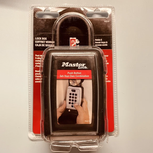 Master Lock 5422D Set Tu Combinación Portátil Botón Caja de Bloqueo Seguro