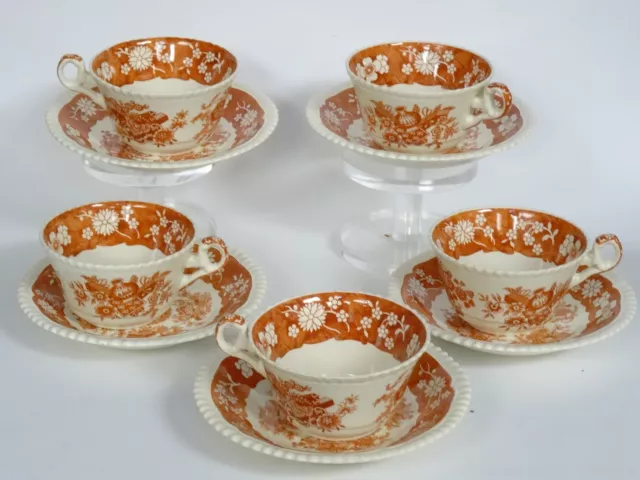 LOT of 5 COPELAND SPODE MADRID OVERSIZED CUP & SAUCER