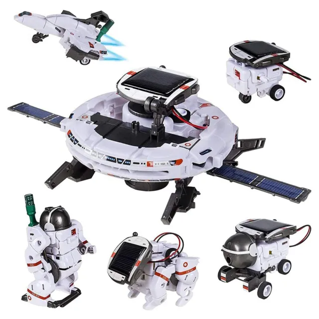 Fai da te robot solare giocattoli spaziali giocattoli scientifici set esperimento kit da costruzione per bambino