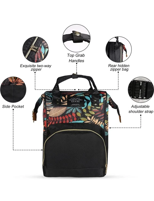 Large Diaper Bag BackPack - Living Traveling Share 2