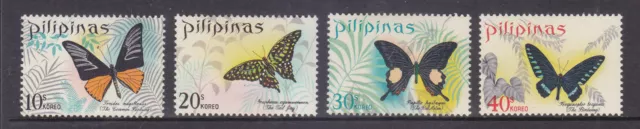 124. Philippines 1969 Set/4 Stamps Insects , Butterflies. Mnh