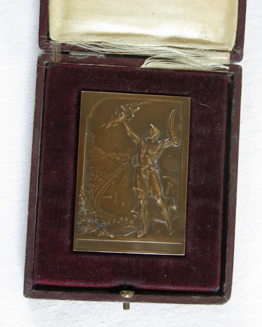 P VANNIER, BELLE médaille ancienne signée Vannier, bronze, Jeux