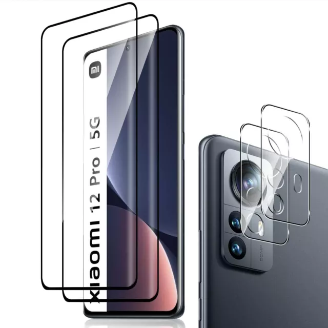 2X 3D Schutzglas ( Display + Kamera ) für Xiaomi 12 Pro 5G Display Panzerfolie