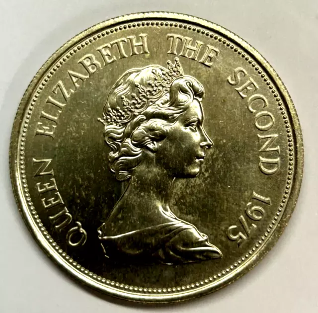 MAURICIO 1975 25 RUPIAS SILVER PLATA (.925) • 28.3 g  unc-  KM:40