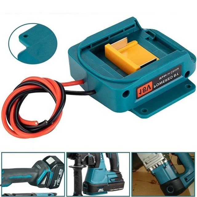 Adaptador de salida de 18 V para makita con cables conector de batería adaptador de alimentación