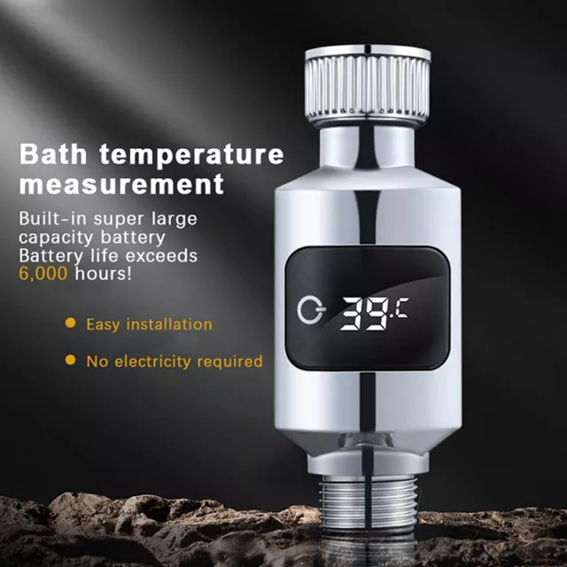 1PC Bathroom Tub Shower Faucets Water Thermometer Electricity LED Display_wf