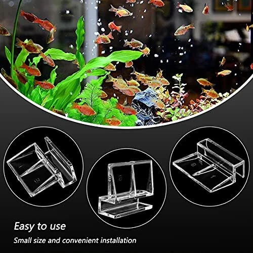 16 PCS 8mm Acrylic Aquarium Cover Clip Set Clear Fish Tank Lid Support 3