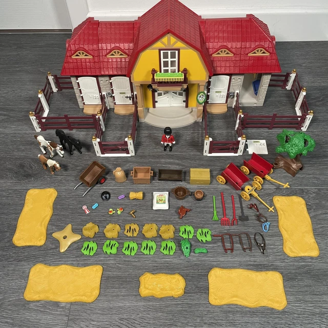 PLAYMOBIL CAMPO CABALLO Establo 5221 Grande Pony Granja Casa