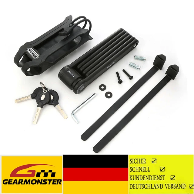 Fahrrad Faltschloss Mit Halterung - 85cm Klappschloss 2 Schlüssel