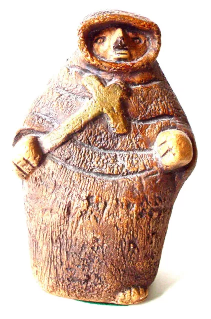 Mid Century Modern Vintage Monk Catholic Statue Religious Saint Resin Sculpture
