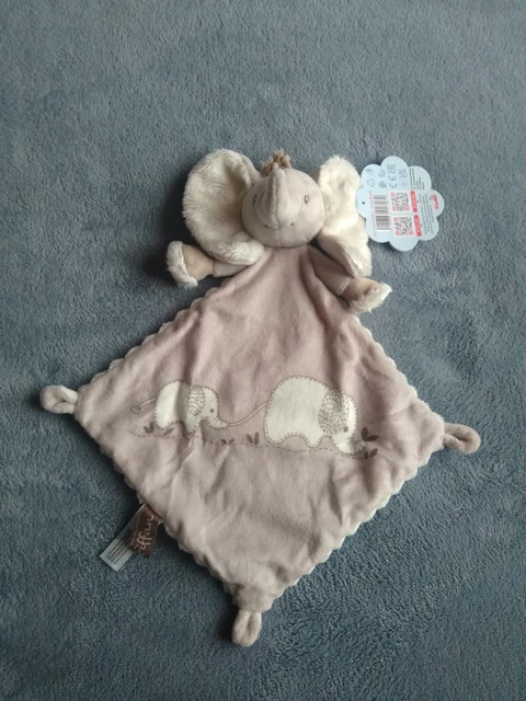 Doudou éléphant ( Fiffan ) gris blanc Simba toys Nicotoy tout Neuf