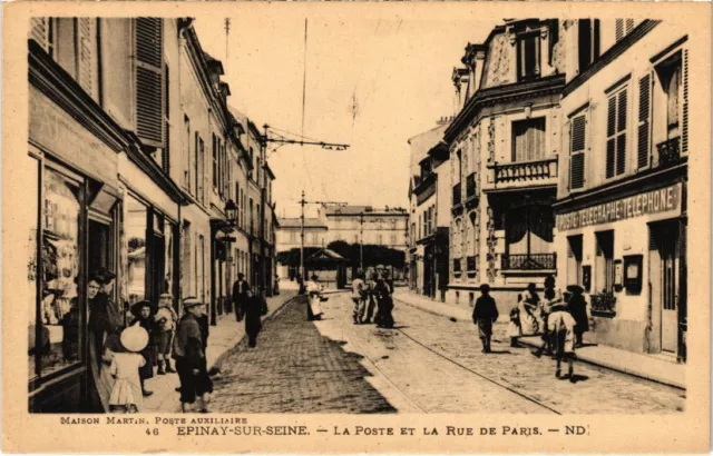 CPA Epinay La Poste et la Rue de Paris (1361053)