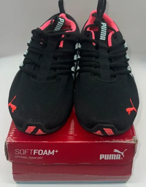 PUMA Women's Riaze Prowl Running Shoe Puma Black-Ignite Pink-Aquamarine Size 9 M