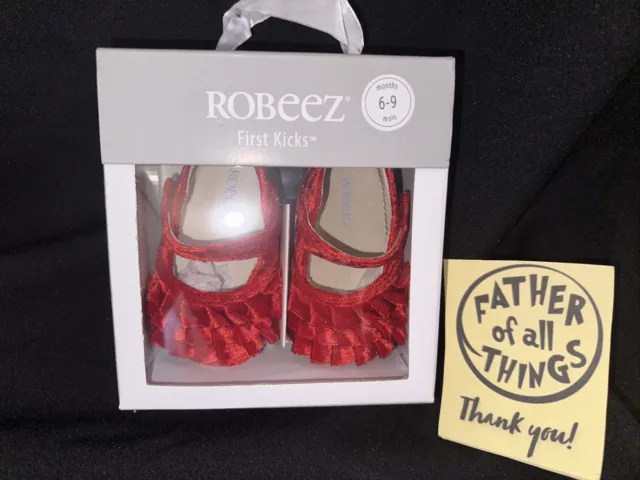 New Robeez First Kicks Red Princess Ballet Shoes For Little Girls 6-9 Months