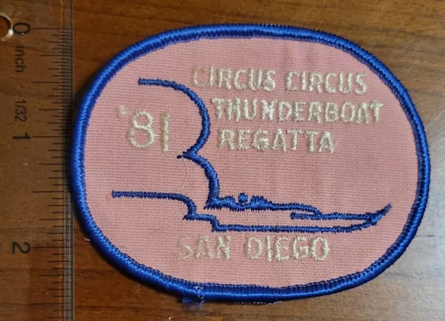1981 Circus Circus Thunderboat Regatta San Diego Hydroplane Embroidered Patch