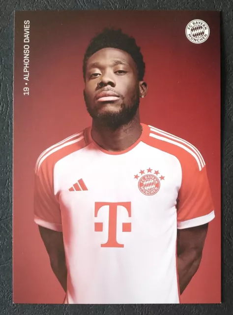 9311 Alphonso Davies Bayern München 2023/24 Autogrammkarte Druck signiert