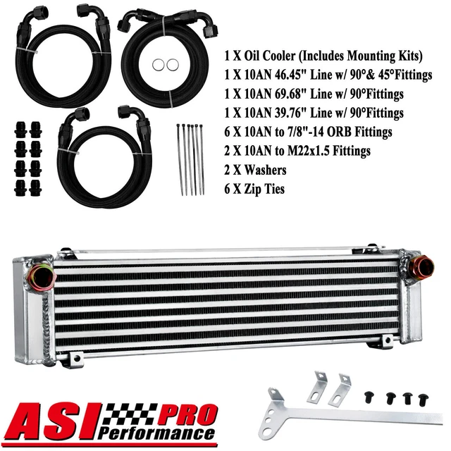 TRANSMISSION OIL COOLER Cooler Lines Fit Chevy GMC 6.6L LBZ LMM Duramax
