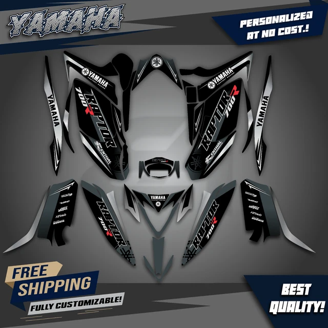 Kit Graphique Autocollant Pour Yamaha Raptor 700 / 700R (2013 à 2025) – Vinyl 12 Mil – Personnalisable – Neuf
