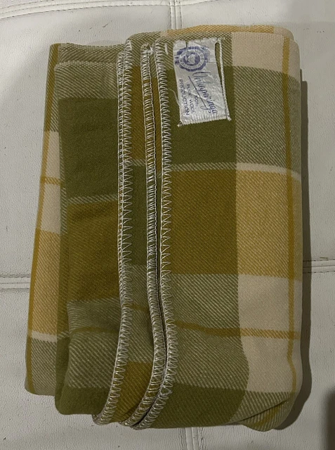 Onkaparinga Australian Made vintage wool blanket.