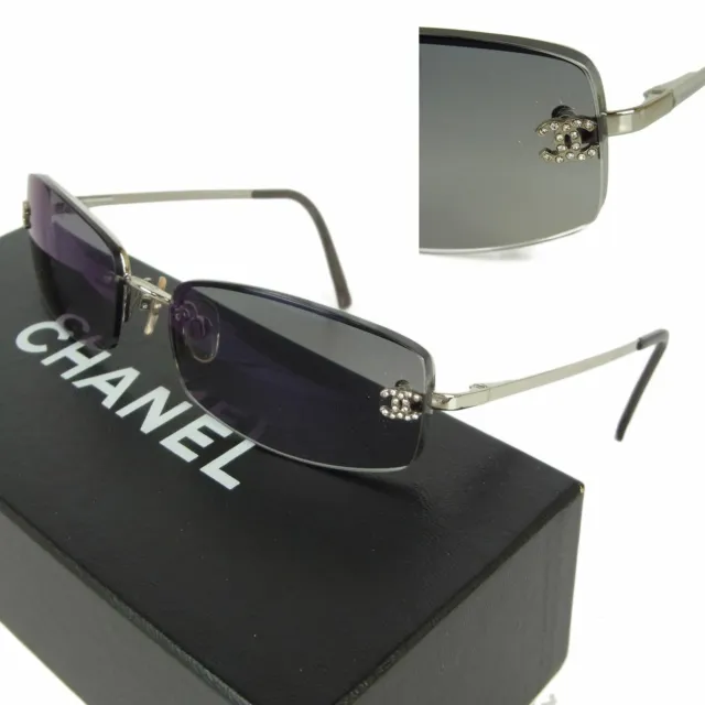 Vintage Chanel Brown Tinted Sunglasses Rhinestone Glasses Gold, Tokyo  Roses Vintage
