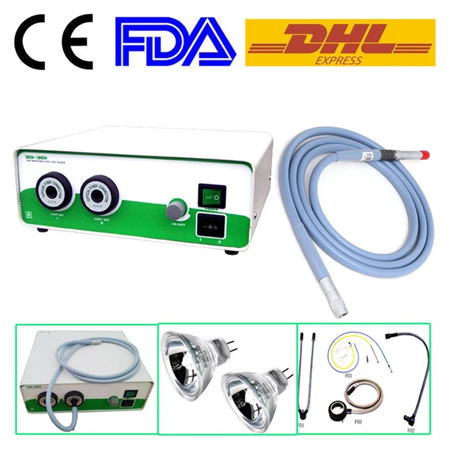Original Double Halogen Bulbs COLD Light Source Light Cable 4X1800MM
