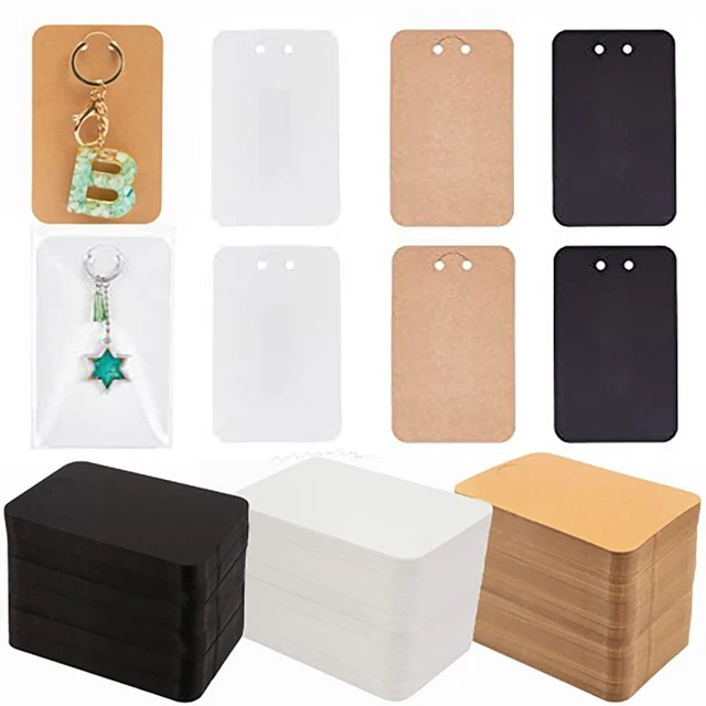 Keychain Packaging Card Packing Tags Keyring Display Boardcard Jewelry Holder