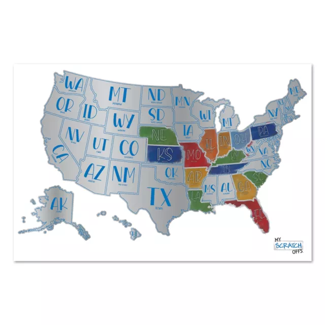 My Scratch Offs - Scratch Off Map of United States - Travel Map Scratch Map B...