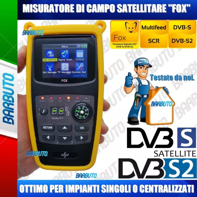 Nuovo Strumento Misuratore Fox Satellitare Sat Finder Garanzia Italia