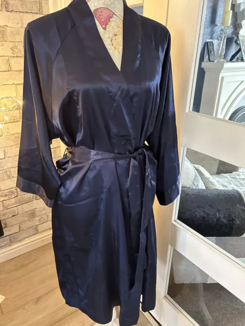 Comfort Silk Blue Robe One Size