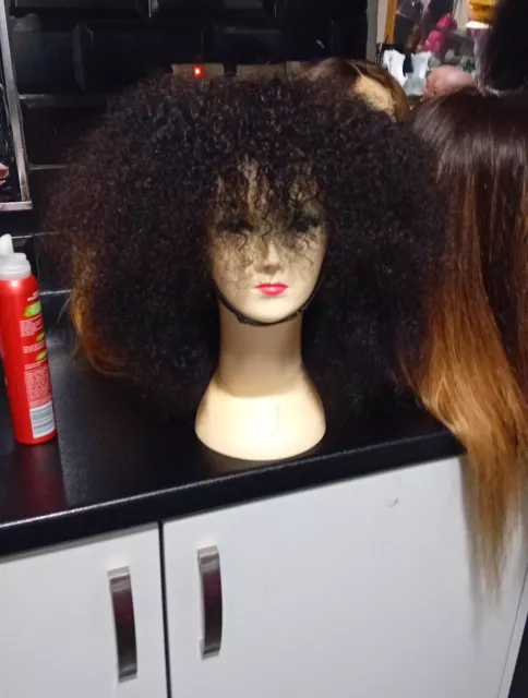 Used Afro kinky human hair wig