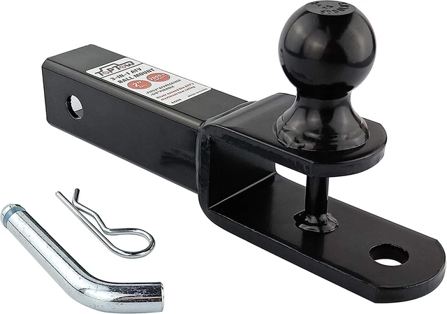 3 in 1 Trailer Hitch ATV & UTV Tow Ball Mount Adapter 2″ Ball Receiver 5/8" Pin