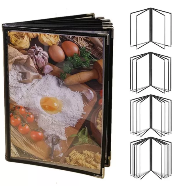 Transparent Foldable Menu Cover Loose-leaf Menu Holder  Bar Kitchen