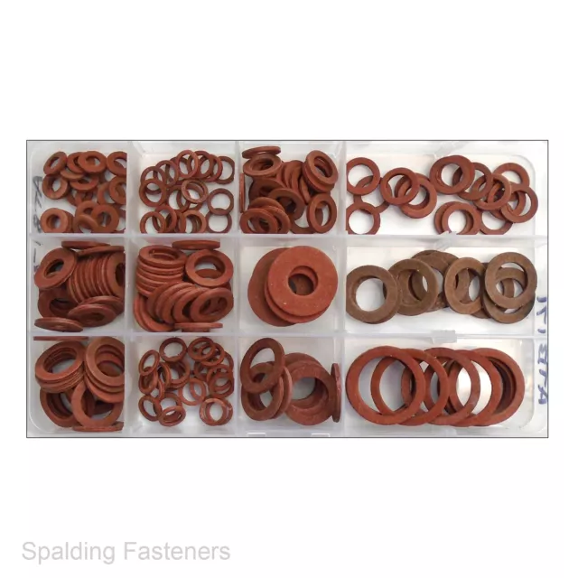Imperial Red Fibre Flat Sealing Washers Small - Med Assorted or Individual Sizes