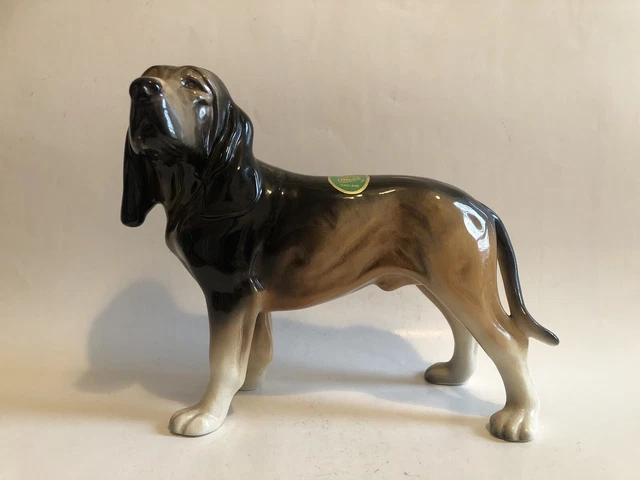 Vintage Melba Ware Bloodhound Dog Figure Figurine Ornament