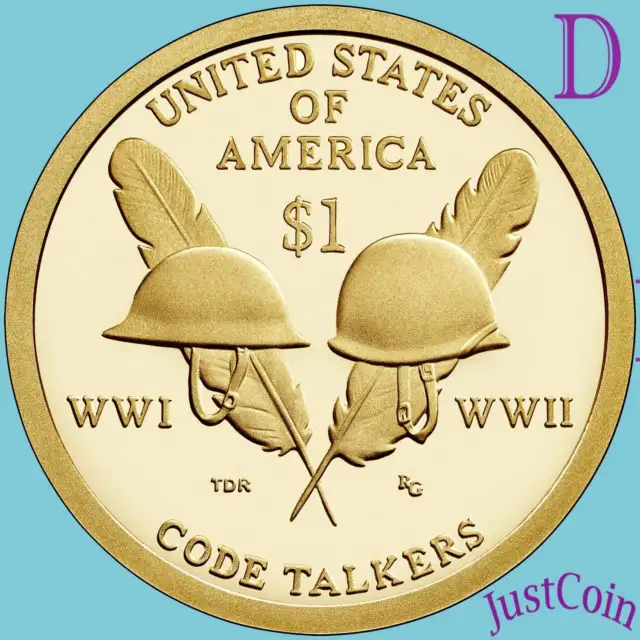 2016-D Native American Sacagawea Code Talkers Dollars From Rolls Uncirculated