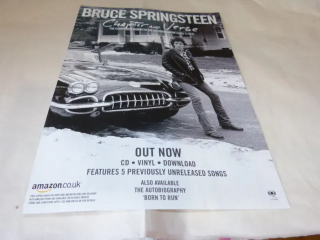 BRUCE SPRINGSTEEN - Publicité de magazine / Advert CHAPTER AND VERSE !!!