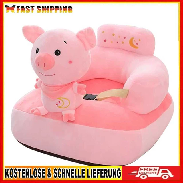 Copridivano bambino sedie per sedili morbidi lavabili senza culla di riempimento (maiale rosa)