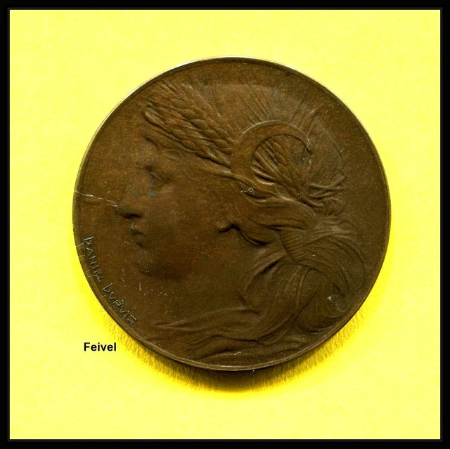 Médaille Art Nouveau Tennis – L’Echo De Paris Par Lordonnois, 1924, Bronze