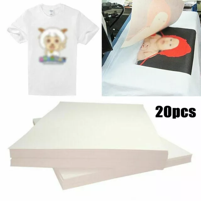 20 Stück Transferpapier für Inkjetdrucker für T Shirt Bügeln auf hellen Stoffen