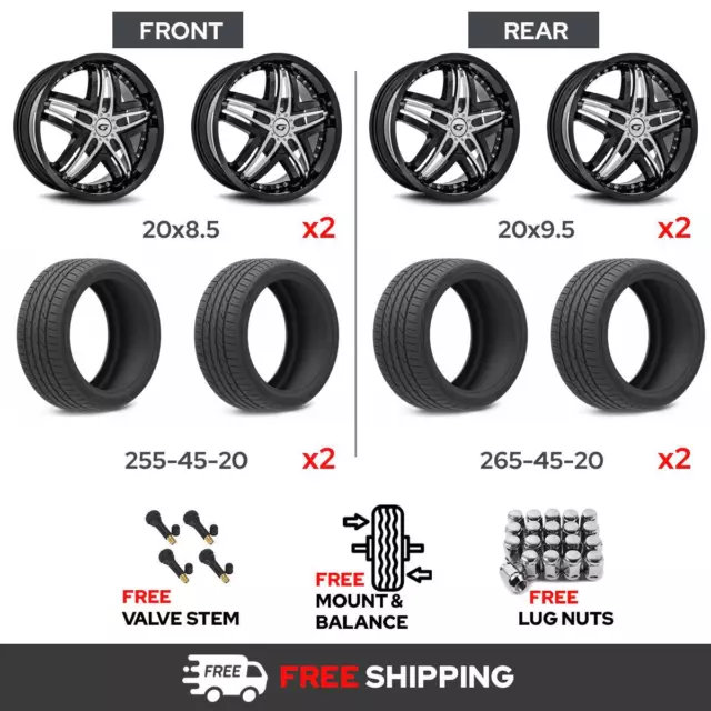 20" GIANNA Blitz w/ 20" Performance Wheel & Tire Package for 2020-2024 BMW X3