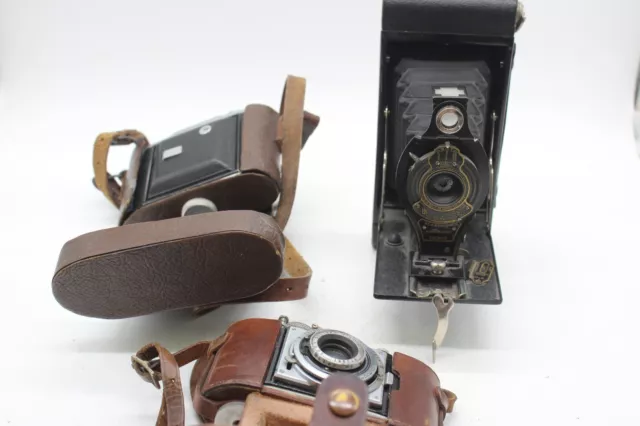 F x3 Antique/Vintage Film Cameras Inc. Kodak Autographic, Epsilon etc
