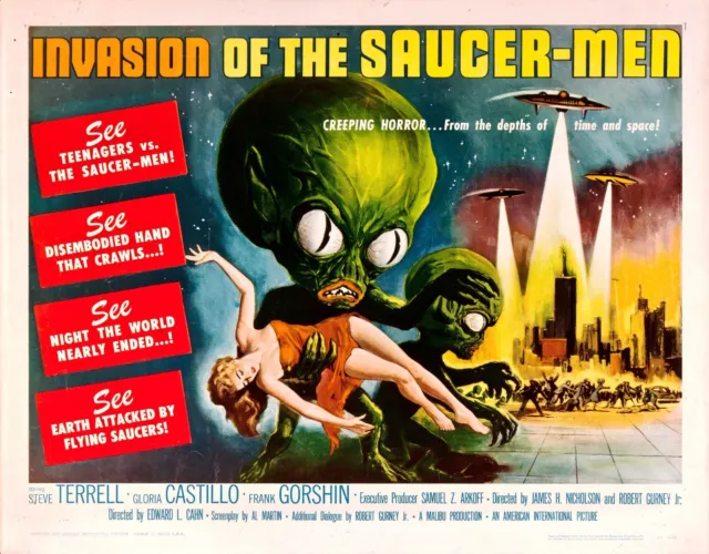 Invasion of the Saucer Men 1957. Dvd. copy of public domain film. disc only