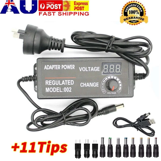 Universal Adjustable Power Supply Adapter Charger Switch AC DC Voltage Converter